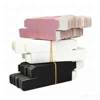 Nouveauté : Boîte en papier cosmétique pliable de couleur, personnalisée pour les échantillons de gloss à lèvres et de parfum