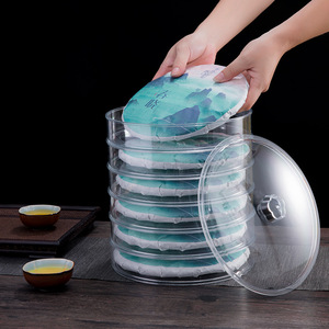 Caja transparente para almacenamiento de té Pu Erh, contenedor redondo sellado a prueba de humedad para almacenamiento de pastel de té de 357g - Product Image 2
