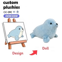 Peluche personnalisée d'animal marin, mascotte en peluche douce, cadeau promotionnel, commande en gros, événement marketing, souvenir