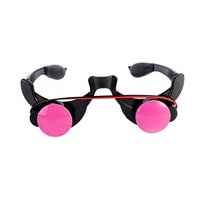 Lunettes LED Éco-Responsables Lumineuses à Verres Roses Style Anime pour Déguisement, Décoration de Fête d'Halloween, Cosplay et Danse