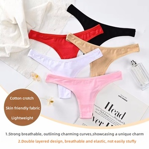Nouvelles culottes pour femmes en coton respirant à taille basse, confortables, style G-string, pour le fitness et le yoga, sexy, T-thong, 5 couleurs, taille S-XL - Product Image 1