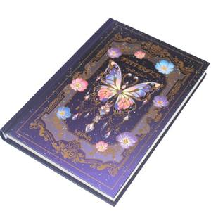 Оптовая продажа A5 в твердом переплете Ретро Бабочка Арт блокнот креативная студентка девушка милое украшение журнала цветная иллюстрация внутренней страницы - Product Image 5