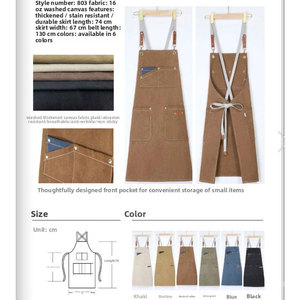 2025 OEM biểu tượng tùy chỉnh nhà bếp Tạp dề Heavy Duty dành cho người lớn thời trang hàn không thấm nước đầu bếp nấu ăn may mặc thợ cắt tóc có thể điều chỉnh dành cho người lớn - Product Image 6