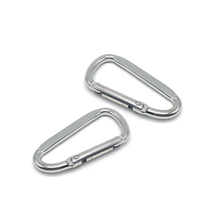 D shape snap powerful aluminum alloy climbing carabiner factory price hook locking key carabiner