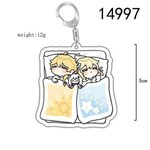 Juego acrílico <span class=keywords><strong>Anime</strong></span> colgante lindo Barbatos dormir Genshin llavero <span class=keywords><strong>Cosplay</strong></span> dibujos animados bolsa llavero regalo teléfono móvil encanto llaveros - Product Image 5