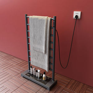 <span class=keywords><strong>Toallero</strong></span> eléctrico inteligente para el hogar con calentador de pantalla táctil Estante de almacenamiento para baño de pie No se requiere perforación - Product Image 1