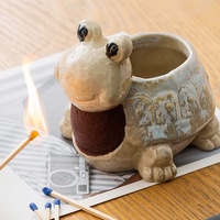 Porte-bâton de tortue en céramique personnalisé, pot de décoration, animal tortue match strike