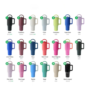 Custom logo 30oz 40 oz Simple Powder Coated Style <b>Double</b> <b>Walled</b> Stainless Steel 40oz Travel Mug Insulated Tumbler with Handle - Product Image 4