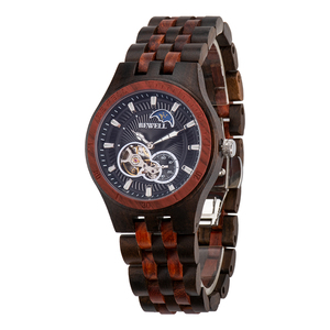 Reloj Deportivo de Lujo de Marca Superior para Hombre, Movimiento Hangzhou, Resistente al Agua 3 ATM, Reloj de Cuarzo, Reloj con Movimiento Mecánico de Madera - Product Image 4