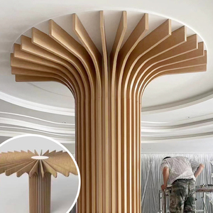 Tùy chỉnh kích thước khác nhau hình dạng nhôm hạt gỗ treo trần với tường Nhôm - Product Image 5