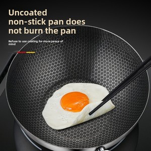 Sartén Antiadherente de Acero Inoxidable 304 con Superficie de Panal, Compatible con Estufas de Inducción y Gas, para Cocina, Venta al por Mayor - Product Image 1