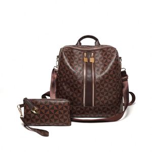 2025 Model Large-capacity Women's <b>Backpack</b> with Zipper. Made of PU Material. Suitable for Daily Use.1048 - Product Image 3