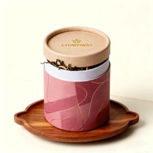 Boîtes en carton cylindriques de luxe écologiques de qualité alimentaire avec logo personnalisé, estampillage doré, emballage pour thé et café, tube en papier - Product Image 3