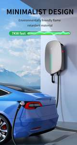 เครื่องชาร์จรถยน<span class=keywords><strong>ต</strong></span>์ไฟฟ้าแบบติดผนัง 7kW/9.6kW/11.5kW เฟสเดียว ได้รับการรับรองมาตรฐาน UL FCC SAE J1772 Type 1 - IP55  พร้อมระบบ RFID/WiFi สำหรับใช้ในบ้านและเชิงพาณิชย์ - Product Image 4