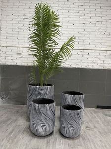 Macetas Decorativas Redondas Nórdicas de Cemento para Interiores, Macetas Grandes para Jardín y Plantas Artificiales para el Hogar - Product Image 6