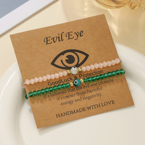 Evil Eye <b>Beaded</b> <b>Bracelet</b> Colorful Seed Bead Layered Jewelry For Women Gift Unisex Handmade Protection Good Luck - Product Image 2