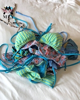 Lage minimale bestelhoeveelheid bikini's strandkleding gestreepte handdoekstof plus size badpak hoge kwaliteit gestreepte print dames badpak