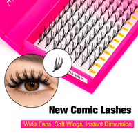 Prix d'usine 0,07 MM C/D Faux cils faits à la main de haute qualité, marque privée, logo personnalisé, conteneur complet, vente en gros pour distributeurs de cils