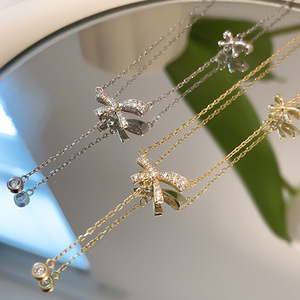 <span class=keywords><strong>Collana</strong></span> farfalla <span class=keywords><strong>con</strong></span> nodi farfalla tempestati di diamanti che la rendono una <span class=keywords><strong>collana</strong></span> lussuosa e Versatile per le donne N8000115 - Product Image 6