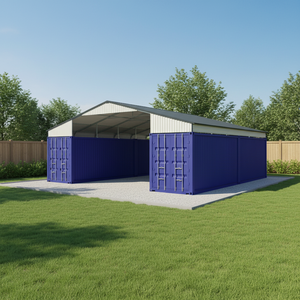 <span class=keywords><strong>Abri</strong></span> de voiture en acier SGC3640-H191, garage double, structure métallique, garage préfabriqué, <span class=keywords><strong>abri</strong></span> pour animaux, <span class=keywords><strong>abri</strong></span> pour bétail, écurie pour chevaux - Product Image 2