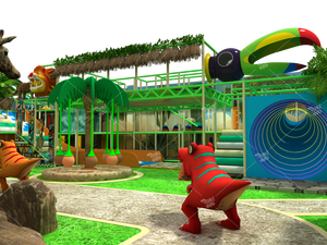 Aire de jeux intérieure personnalisée Pokiddo de 950 m², château, jeux doux, café pour enfants - Product Image 1