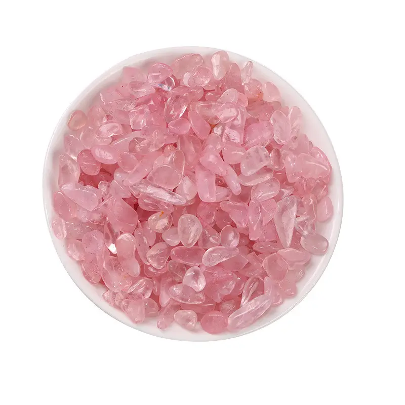 Pink Alami Mawar Kuarsa Batu Kecubung Kristal Batu Jatuh Batu Penyembuhan Besar Batu Kerikil Merah Muda Alami Batu Jatuh Kristal