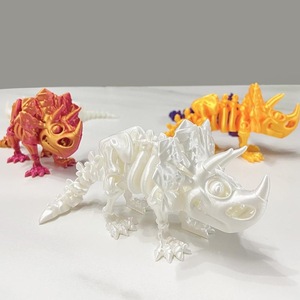 Vente en gros de dinosaures triangulaires imprimés en 3D, jouets lumineux en plastique pour enfants, animaux tendance, produits pour vendeurs, OEM personnalisé - Product Image 4