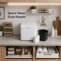 Composteur de déchets alimentaires Green Lifestyle 2,5 L, machine à compostage électrique pour cuisine, zéro déchet, séchage automatique, inodore, pour la maison