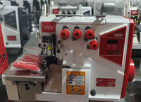 Machine à coudre surjeteuse industrielle VMA à 4 fils, entraînement direct, tête fermée, anti-fuite d'huile, avec boîtier de commande, pour tissus