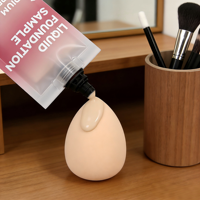 Prix d'usine – Sachet d'emballage personnalisé pour fond de teint liquide cosmétique, petit échantillon avec bec verseur et pinceau