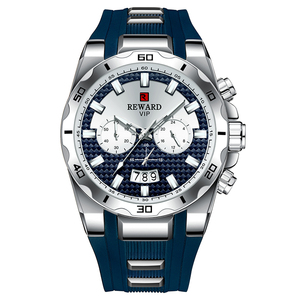 <span class=keywords><strong>Montre</strong></span> de luxe chronographe cool pour <span class=keywords><strong>homme</strong></span>, chronographe cool 3ATM, <span class=keywords><strong>montre</strong></span>-bracelet en alliage de silicone bleu, <span class=keywords><strong>prix</strong></span> d'usine, horloge, nouveau - Product Image 4