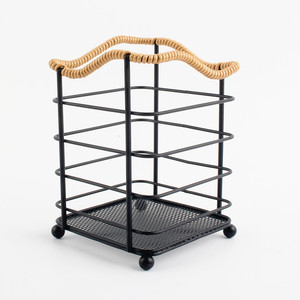 Porta Cubiertos de Ratán y Metal - Cuadrado - Product Image 4