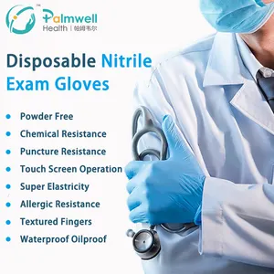 Одноразовые нитриловые перчатки для осмотра без порошка защитные перчатки от производителя виниловые ПВХ нитриловые перчатки