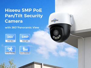 Cámara de Seguridad CCTV Exterior Full HD 5MP POE Impermeable con Gran Angular, Visión Nocturna en Color, Detección de Movimiento Humano, Pan-Tilt, YHD95 - Product Image 4