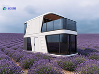 Maison capsule spatiale de 20 pieds à deux étages, aménagement duplex, salle de bain indépendante, style resort pour influenceurs