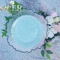 Assiette de présentation en acrylique de haute qualité Oler, assiette décorative en acrylique pour la décoration de table d'événements