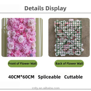 ZZLTY Parete Floreale Artificiale All'Ingrosso per Sfondi Matrimoniali, Decorazione Murale con Ortensie, Margherite e Rose - Product Image 3