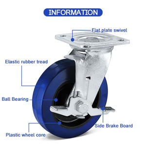 4 Zoll 5 Zoll 6 Zoll 8 Zoll <span class=keywords><strong>Heavy</strong></span> <span class=keywords><strong>Duty</strong></span> Caster Gummi Workbench Caster Wheels Trolley Industry Caster - Product Image 5