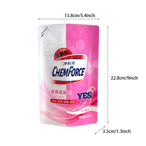 Sachet Doypack personnalisé avec logo pour lessive en poudre, emballage thermoscellable, en PE blanc - Product Image 2