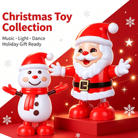 Poupée de Noël et Bonhomme de Neige Électrique Dansante AJB avec Lumières, Chant et Musique – Cadeau de Noël pour Enfants