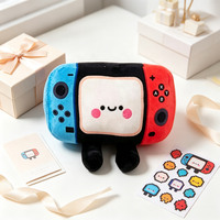 Peluche mignonne en forme de console de jeu, jouet en peluche doux en forme de Switch, vente en gros, fabricant personnalisé, cadeaux pour les amateurs de jeux et les enfants