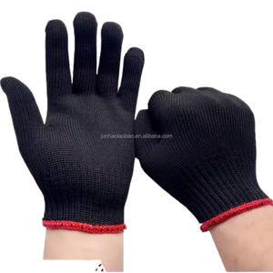 قفازات عمل سوداء من النايلون المحبوك وفقًا لمعيار EN388، قفازات أمان متعددة الأغراض - Product Image 2