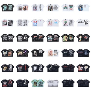 Camiseta de algodón fina y holgada de la marca XX Top Quality Hell Street Star New Retro Pure Fashion para hombre y mujer, estilo casual, modelo Five Cent. - Product Image 1