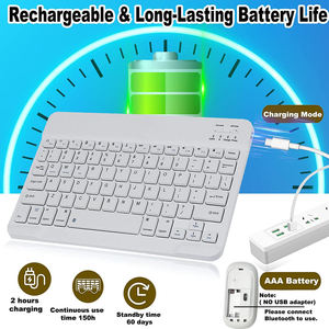 Wholesale <b>Bluetooth</b> Wireless Keyboard and <b>Mouse</b> Combo Rechargeable Slim Office Kit Teclado Tastatur Clavier Tastiera - Product Image 3