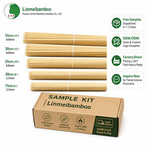Palitos de Bambú Resistentes para Asar, 4.0mm con Punta Afilada de Precisión para Chuletas de Cordero, Asador, Venta al por Mayor - Product Image 5