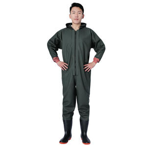 Wader de pêche imperméable OEM <span class=keywords><strong>pour</strong></span> hommes, Waders de poitrine imperméables <span class=keywords><strong>pour</strong></span> la chasse avec chapeau, Logo personnalisé, Wader de pêche à couverture complète - Product Image 5