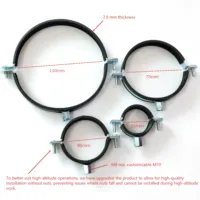 Collier de serrage pour tuyau en acier inoxydable robuste avec revêtement en caoutchouc EPDM pour conduite d'eau, support mural, taille métrique personnalisée OEM