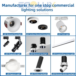 Ecolux CE 10w 20w 30w Proyector LED de riel para museos y galerías de arte, regulable, moldeable, con zoom y enfoque ajustable, YC-GOBO-VG45 F - Product Image 1