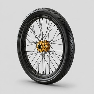 Kit de roues Surron Light Bee X Supermoto 17x1.60 17x2.15 avec pneus, moyeu CNC, kit complet, argent noir 2024 2025 2026 - Product Image 1