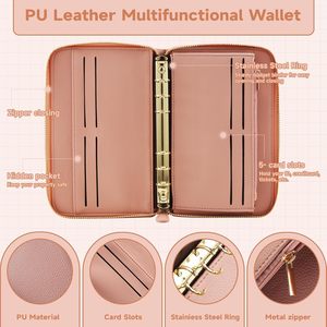 Da A6 ngân sách kế hoạch với 12 miếng trong suốt vòng Ngân Sách chất kết dính tiền phong bì - Product Image 2